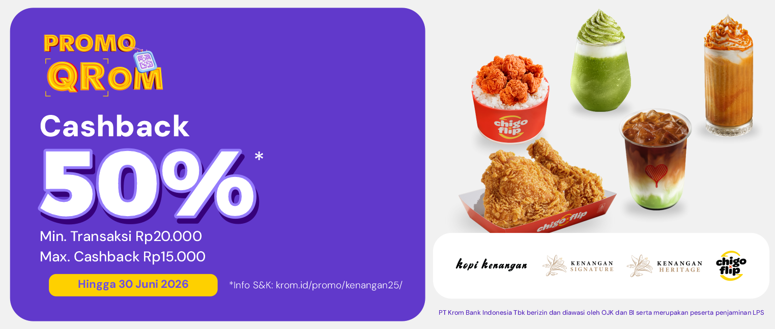 Cashback QRIS Krom: Kenangan Group