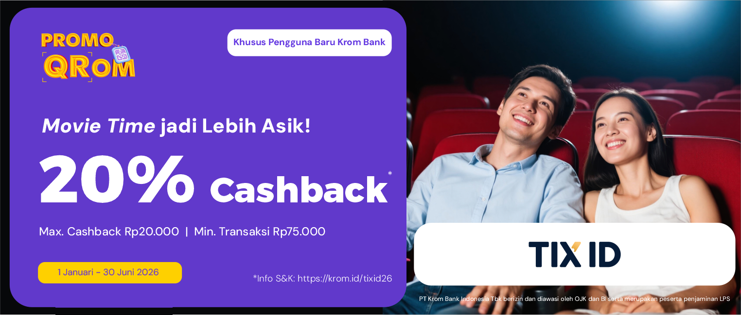 Cashback QRIS Krom: TIX ID