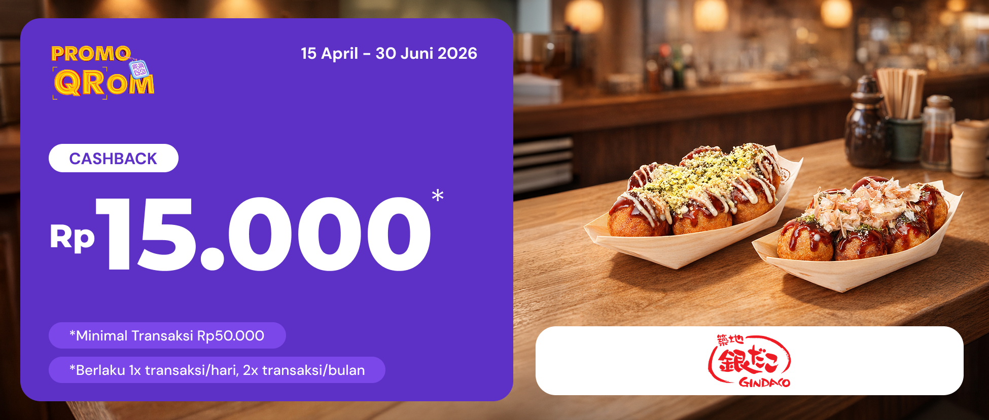 Cashback QRIS Krom: Gindaco