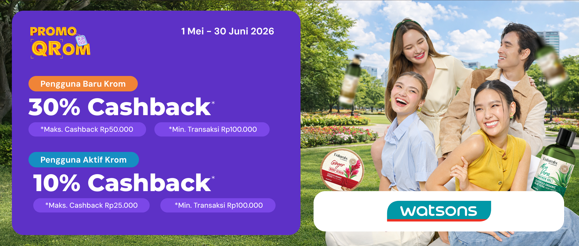 Cashback QRIS Krom: Watsons